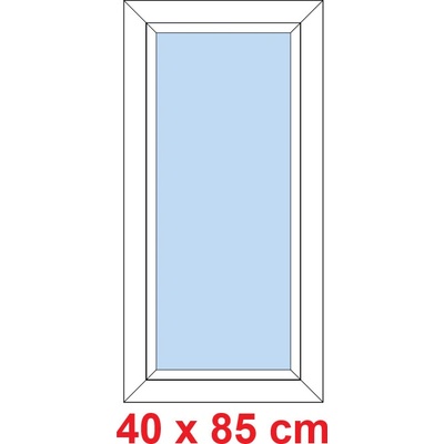 Soft Plastové okno 40x85 cm FIX neotevíravé Bílá