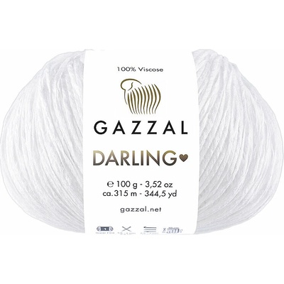 Gazzal Příze Darling 551 sněhově bílá
