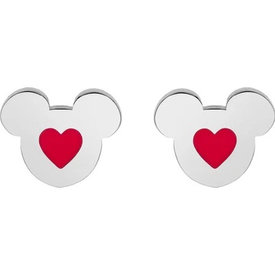 Disney oceľové náušnice Mickey so srdiečkom E600189NRL.CS