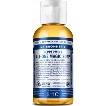 Dr. Bronner's tekuté univerzálne bio mydlo ALL-ONE Peppermint 59 ml