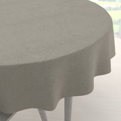 Biante Okrúhly obrus imitácia brúsenej kože Alcantara ALC-014 Svetlo sivý Ø 110 cm