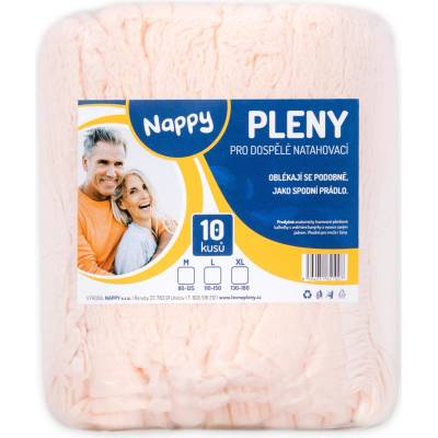 Nappy pants natahovací L 10 ks růžové