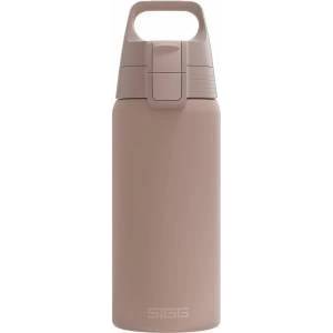 SIGG - Insulated drinking bottle - Thermos bottle Shield Therm One Dusk - carbonated drinks - leak-proof - dishwasher safe - BPA-free - 90% recycled stainless steel - warm gray - 0.5L - 6022.10
