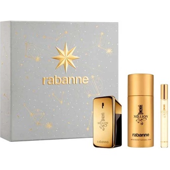 Paco Rabanne 1 Million Подаръчен комплект, Тоалетна вода 100ml + Део спрей 150ml + Тоалетна вода 10ml , мъже