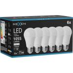 Mexen Nova 6x LED крушка E27, A60, 10W, Неутрална - 4000K, 1055 lm - L100-E27-1040-01x06 (L100-E27-1040-01x06)
