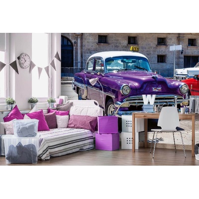 DIMEX ART Самозалепваща се флизелинова фототапета кола на улица хавана 375 x 250 см