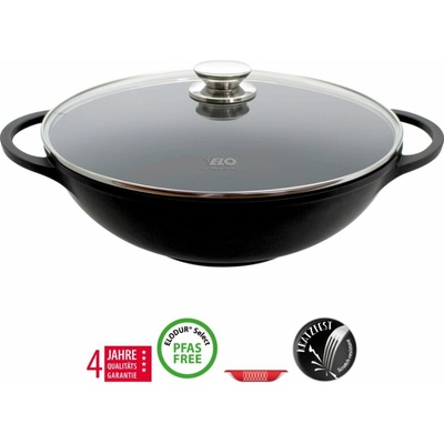 ELO Alucast Pánev WOK se skleněnou poklicí Ø 32 cm ELO 19732