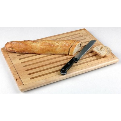 Dřevěná krájecí deska na pečivo s tácém na drobky GN 1/1 530x325 mm | APS, 00956 přírodní