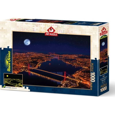 Art Puzzle - Puzzle Three Bridges, Bosphorus neon - 1 000 piese
