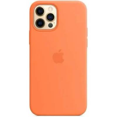 Apple iPhone Silicone Case with MagSafe - оригинален силиконов кейс за iPhone 12, iPhone 12 Pro с MagSafe (оранжев)