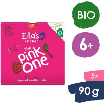 Ella's Kitchen BIO PINK ONE плодово смути с драконов плод (5x90g)