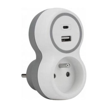Plastrol Single network splitter + USB-A + USB-C