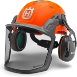 HUSQVARNA Защитна каска за работа в гората с атифони и предпазен визьор HUSQVARNA Technical (585058401)