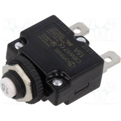 OPTIFUSE CBW57-PS-15A-5X Pojistka: tepelná; 15A; Imax: 1kA; 125V,250V; 32VDC,50VDC