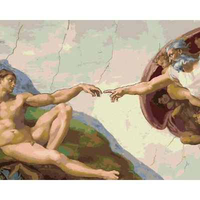 zuty Malování podle čísel Stvoření AdamaMichelangelo40 x 50 cm vypnuté plátno na rám 8596530062493