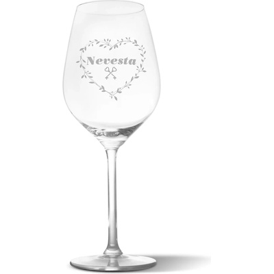 Sablio Pohár na víno Nevesta srdce 490 ml