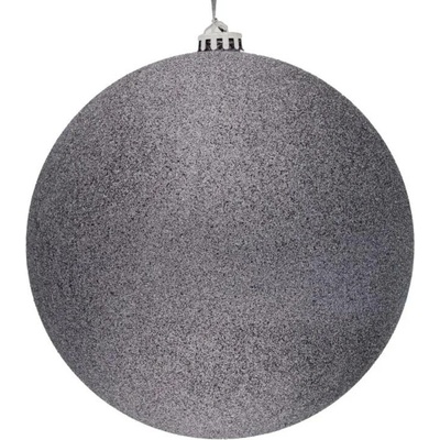 DECOLED Velká vánoční ozdoba šedá glitter 30 cm plastová koule