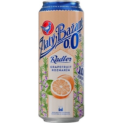 Zlatý Bažant Radler Grep & Rozmarín 0,0% 0,5 l (plech)