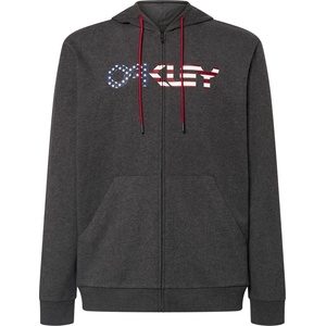 Oakley Мъжко яке за тренировка Oakley Teddy Full Zip Hoddie Training jacket - Dark Grey Heather / American Flag (003-3532-0213)
