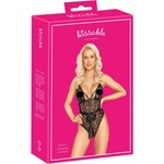 Kissable Целунете ме - дантелено боди (черно)