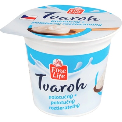 Fine Life Tvaroh polotučný 250 g – Zboží Dáma