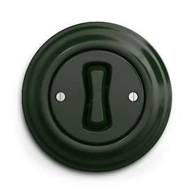 - Ретро кръстов превключвател с рамка № 7, зелен (KA0061E)