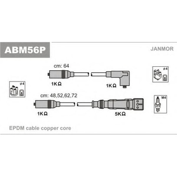 JANMOR Sada kabelů pro zapalování JNM ABM56P