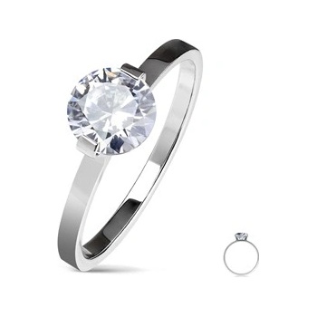 Spikes USA ocelový prsten se zirkonem OPR0145