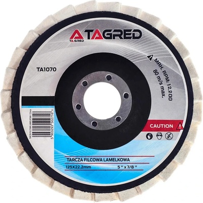 Tagred Filcový leštiaci kotúč 125 x 22 mm TA1070