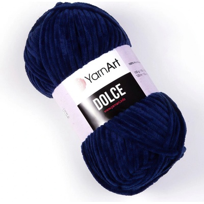 YarnArt Pletací příze DOLCE 756 tmavě modrá, efektní, 100g/120m