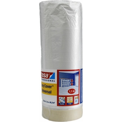 TESA Fólie zakrývací s páskou 4368 vnitřní, 33 m x 1100 mm, transparentní