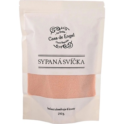 Vosk na sypané svíčky růžový s 4 knoty (250 g)