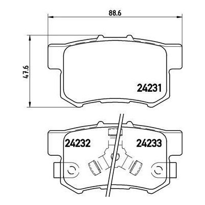 Sada brzdových platničiek kotúčovej brzdy BREMBO P 28 051