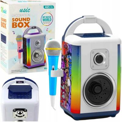 HUDEBNÍ SADA SOUND BOX S MIKROFONEM A LED SVĚTLY