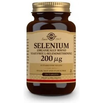 Solgar Хранителна добавка Селен (L-селенометионин без мая) - 200 ug , Solgar Selenium 200ug 250 Tabs