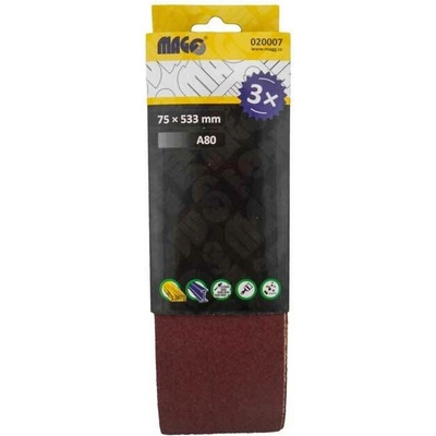 Brusný pás 75x533 zr. 80 bal. 3 ks Magg č. 020007