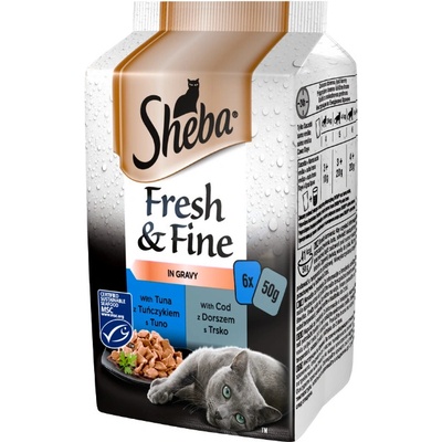 Sheba Fresh & Fine Rybí pokrmy v omáčce 6 x 50 g