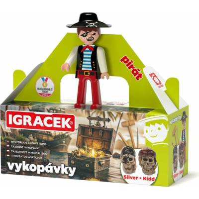 EFKO Igráček Pirát s vykopávkami lebiek Silvera a Kidda