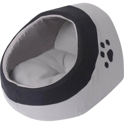 VidaXL Kočičí pelíšek šedo/černý 29 x 32 x 27 cm