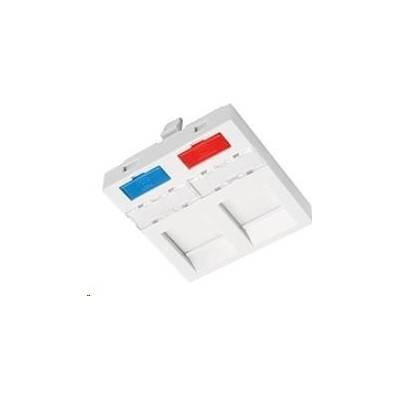 Solarix SXF-M-2-45-WH-P Modul French style 45 x 45mm pro 2 keystony přímý bílý