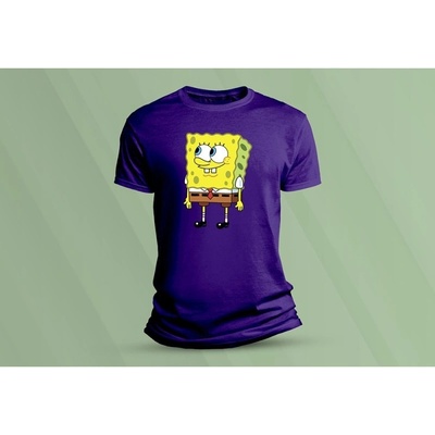 Sandratex dětské bavlněné tričko SpongeBob purpurová