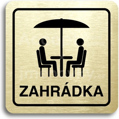 ACCEPT Piktogram zahrádka IV - zlatá tabulka - černý tisk