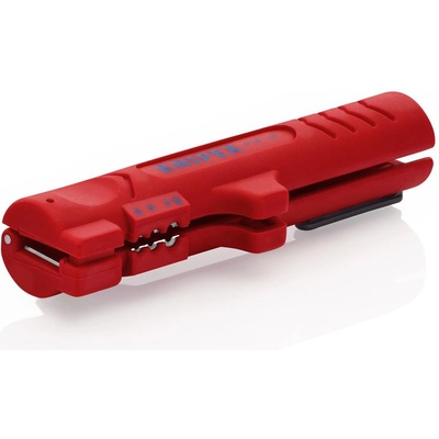KNIPEX Инструмент за заголване на плоски и кръгли кабели, червена ръкохватка 125мм, с фиксатор, - K1664125SB (K1664125SB)