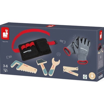 Janod Игрален комплект Janod Brico Kids - Колан с инструменти и ръкавици (J06475)