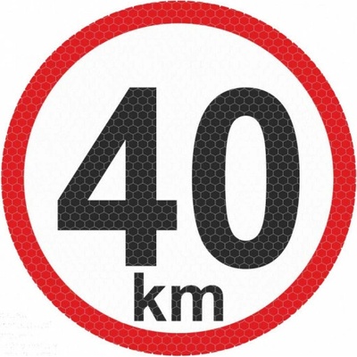 Samolepka reflexná veľká - 40km AutoZulu