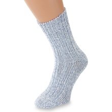 Wooline Vlnené ponožky 100% Merino voľný lem modrá