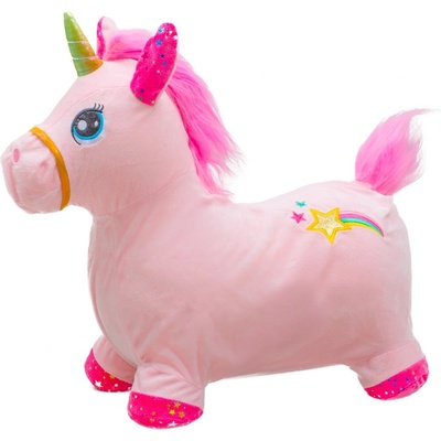 Baby Mix Plyšový skákací koník so zvukom Jednorožec