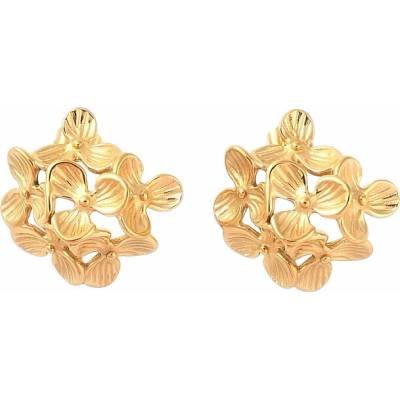 Nefertitis Náušnice z nerezové oceli Flowers NF63735 cca 2,5 x 2,5 cm