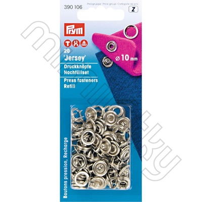 Knoflík stiskací JERSEY 10 mm NIKL náhradní