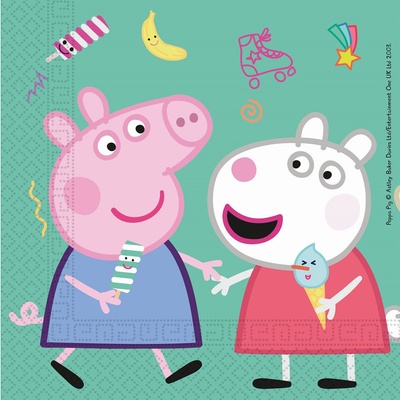 GoDan papírové ubrousky prasátko Pepa Peppa Pig 20ks 33x33cm – Zboží Mobilmania